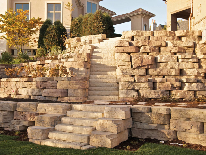 dimensional stone steps
