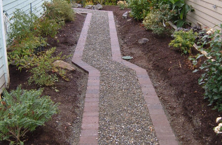 stone paver pathway border