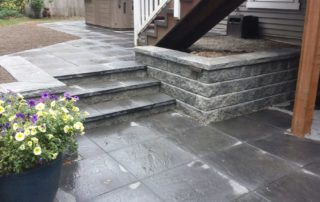 Cypress Cascade Blocks & Caps, Glacier Slate Charcoal Pavers